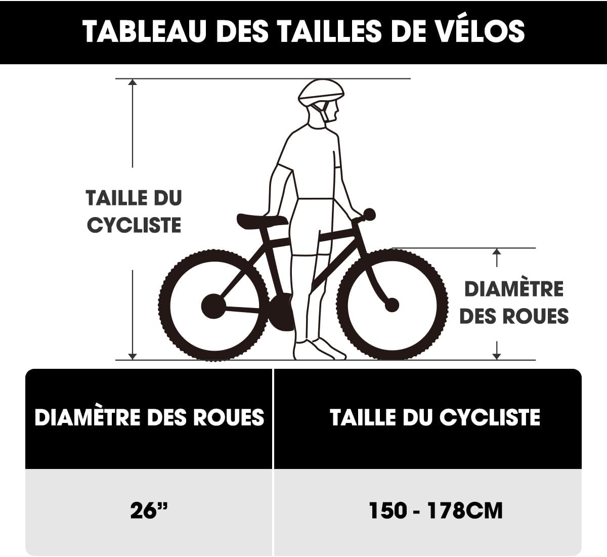HH HILAND VTT Femme 26'' – 18 Vitesses, Fourche Suspendue, Freins en V, Taille S, Blanc