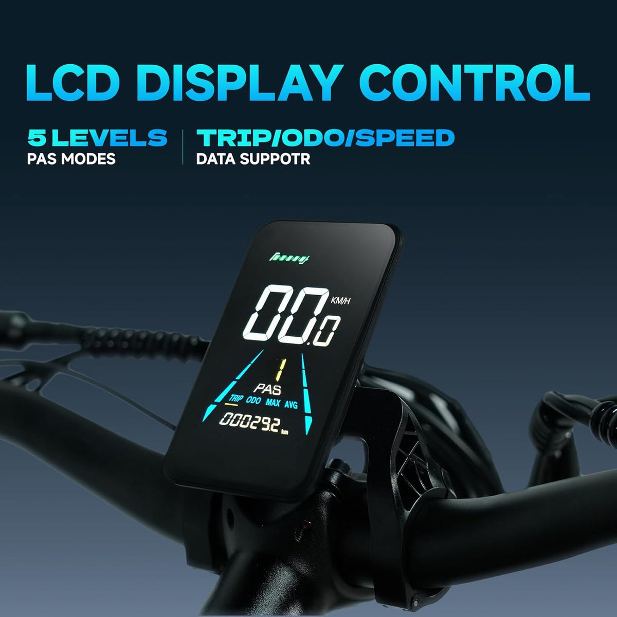 Lohang VTT Électrique 26'' – 52V 21Ah 1102Wh 80 km Suspension Intégrale – Vitesse max 25 km/h Noir