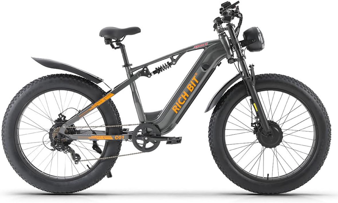 Cysum C01 - VTT Électrique Double Moteur 26" | 48V 20Ah | 80 km | Fat Bike – Vitesse max 25 km/h