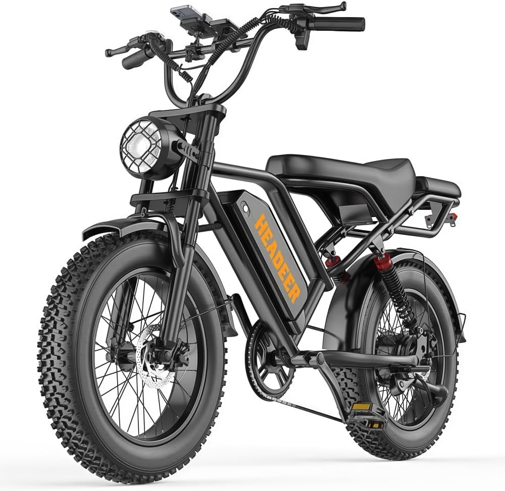 Snokco BK20 – Fat Bike Électrique 20" 48V 20Ah 100 km Double Suspension – Vitesse max 25 km/h CE