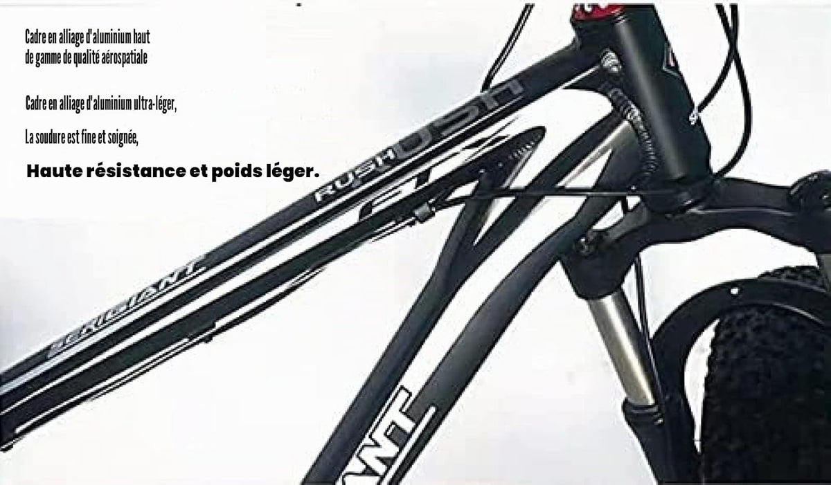 VTT Fat Tire 26''x4.0'' Aluminium – 27 Vitesses, Suspension Avant 100mm, Freins Disque, Adulte