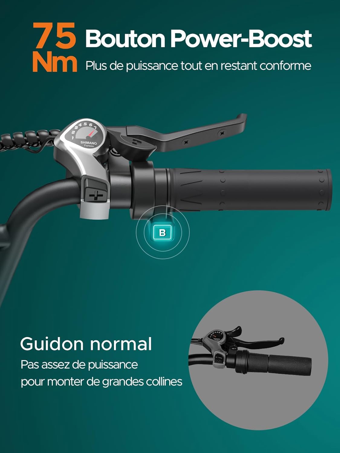 ENGWE L20 Boost – Fat Bike Électrique 20''x4'' 250W 75Nm 48V 13Ah 126 km – Vitesse max 25 km/h – Cadre Bas Noir