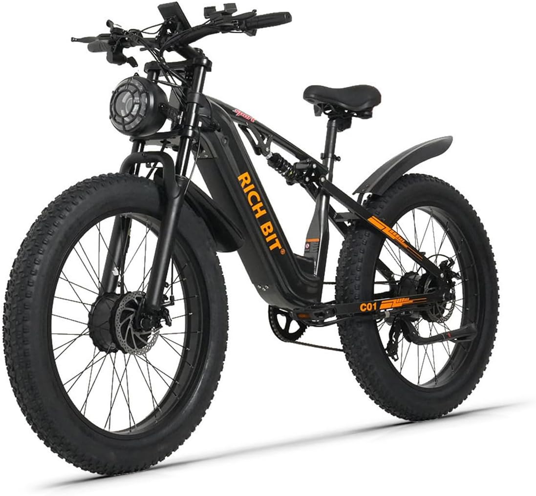 Cysum C01 - VTT Électrique Double Moteur 26" | 48V 20Ah | 80 km | Fat Bike – Vitesse max 25 km/h