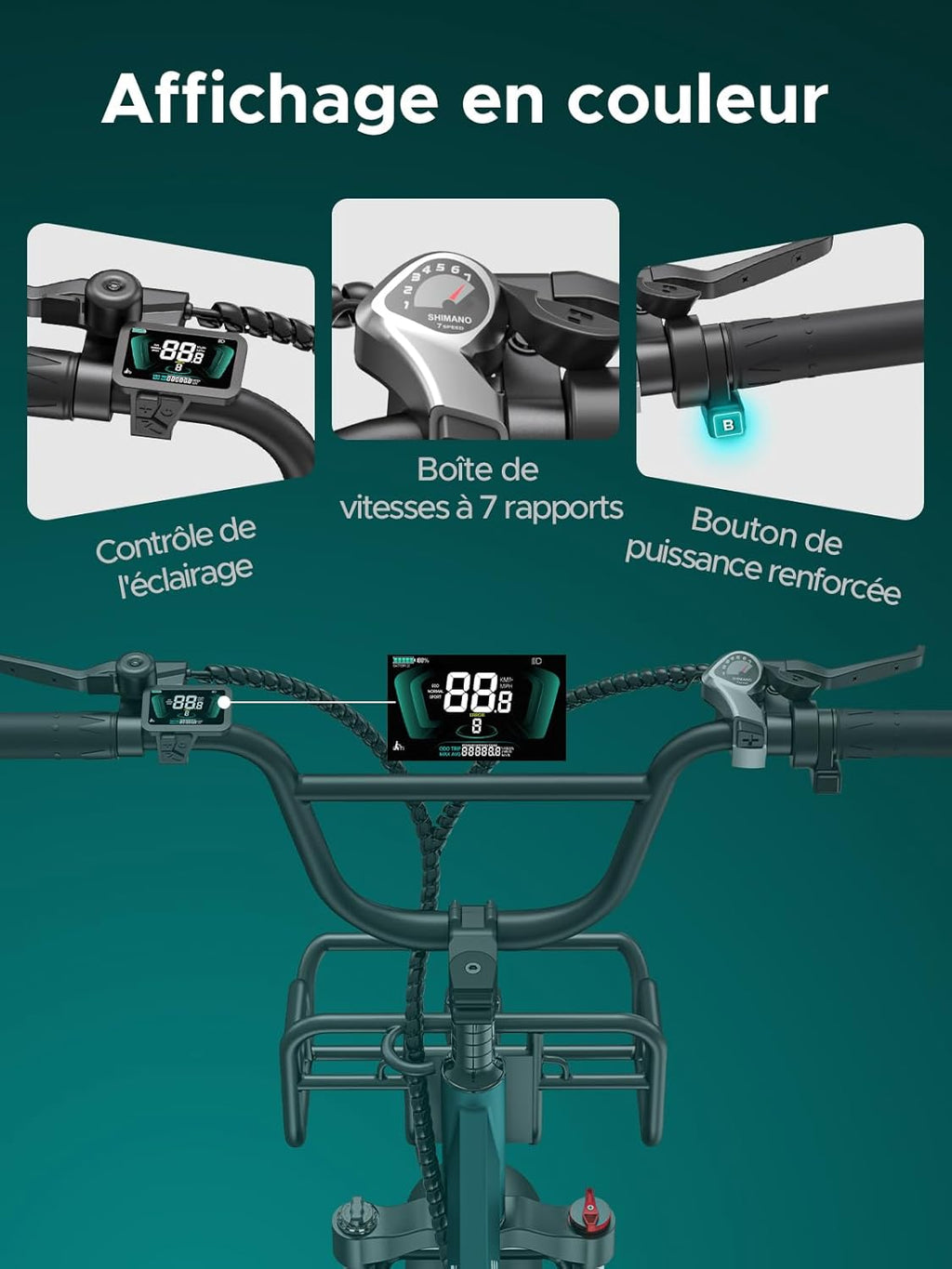 ENGWE L20 Boost – Fat Bike Électrique 20''x4'' 250W 75Nm 48V 13Ah 126 km – Vitesse max 25 km/h – Cadre Bas Noir