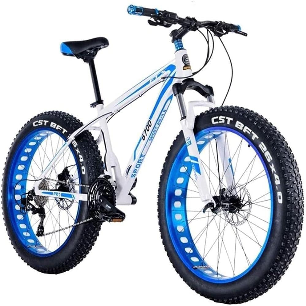 VTT Fat Tire 26'' Suspension Complète – 27/30 Vitesses, Freins Hydrauliques, Charge 200 kg, Pneus 4.0''