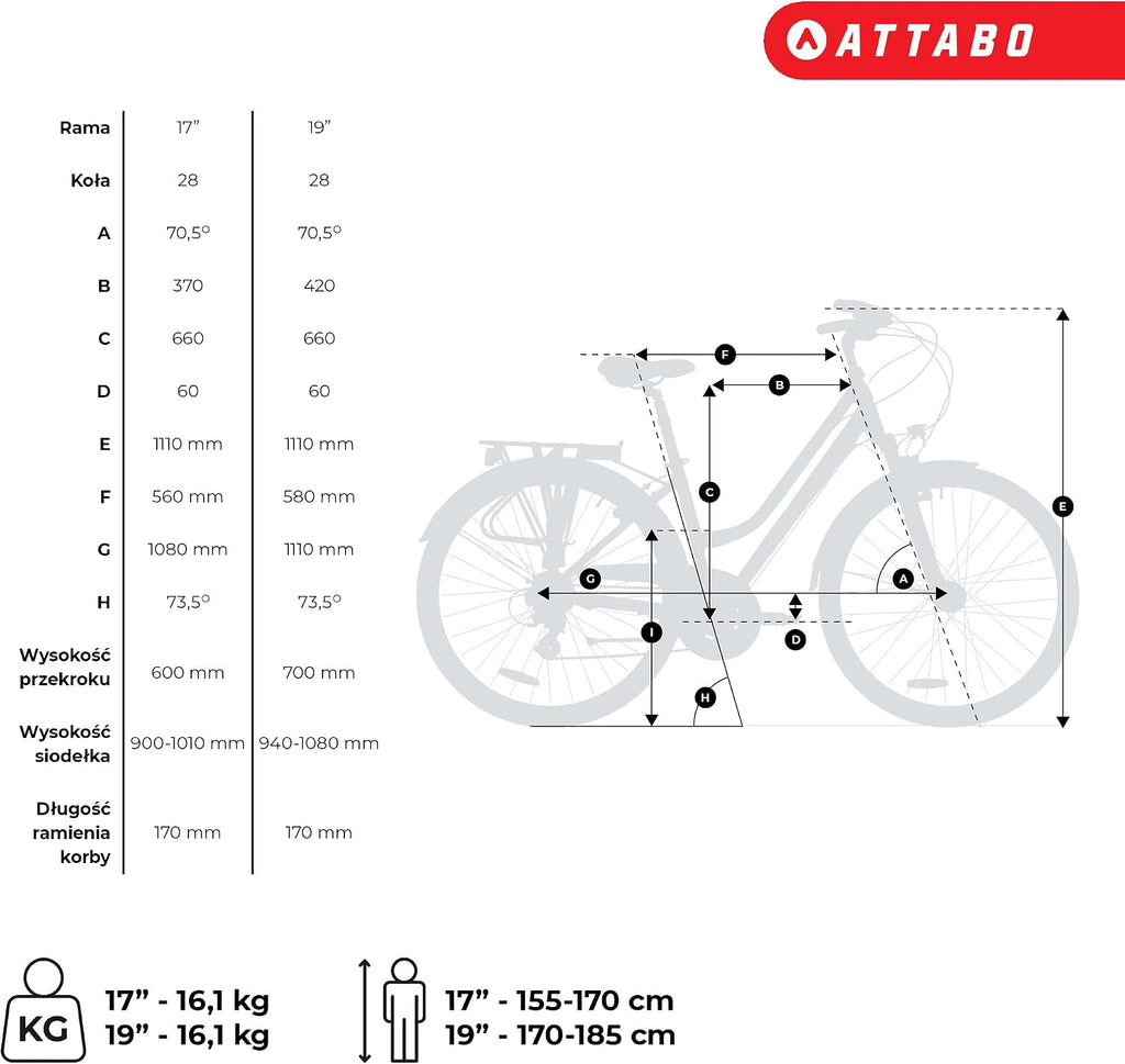 ATTABO Vélo de Trekking Femme 28'' – Cadre Aluminium 6061, 21 Vitesses, Guidon Ergonomique, Blanc