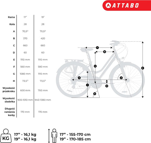 ATTABO Vélo de Trekking Femme 28'' – Cadre Aluminium 6061, 21 Vitesses, Guidon Ergonomique, Blanc