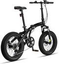 PACTO One - Fatbike Pliable 20" | 6 Vitesses | Cadre Aluminium | 17 kg | Noir