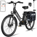 RCB RK8S - Vélo Électrique Urbain 26" | 36V 10,4Ah | 90 km | 250W | Noir – Vitesse max 25 km/h