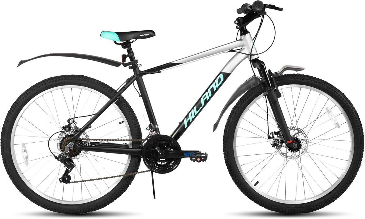 HH HILAND VTT Aluminium – 18 Vitesses, Fourche Suspendue, Freins Disque, Roues 26''/27.5''/29''
