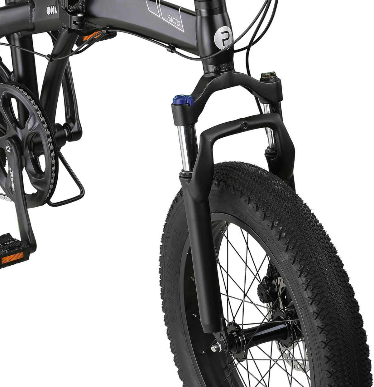 PACTO One - Fatbike Pliable 20" | 6 Vitesses | Cadre Aluminium | 17 kg | Noir
