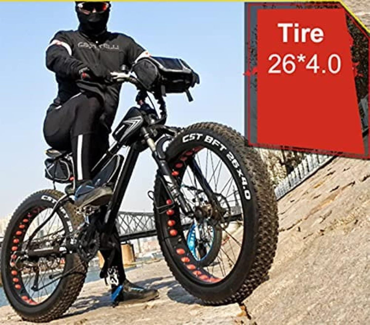 VTT Fat Tire 26''x4.0'' Aluminium – 27 Vitesses, Suspension Avant 100mm, Freins Disque, Adulte