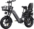 HillMiles Milelink1 - Vélo Électrique Fat Bike 16" | 120-250 km | 864 Wh | Gris Métallisé – Vitesse max 25 km/h