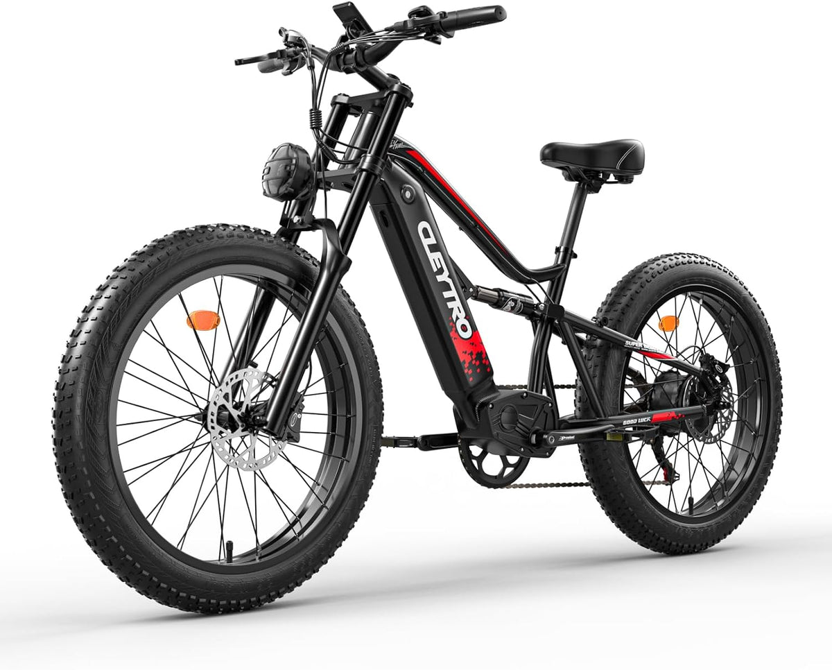 Lohang VTT Électrique 26'' – Moteur 80Nm 48V 18Ah 90 km Suspension Intégrale Freins Hydrauliques 7V Noir – Vitesse max 25 km/h