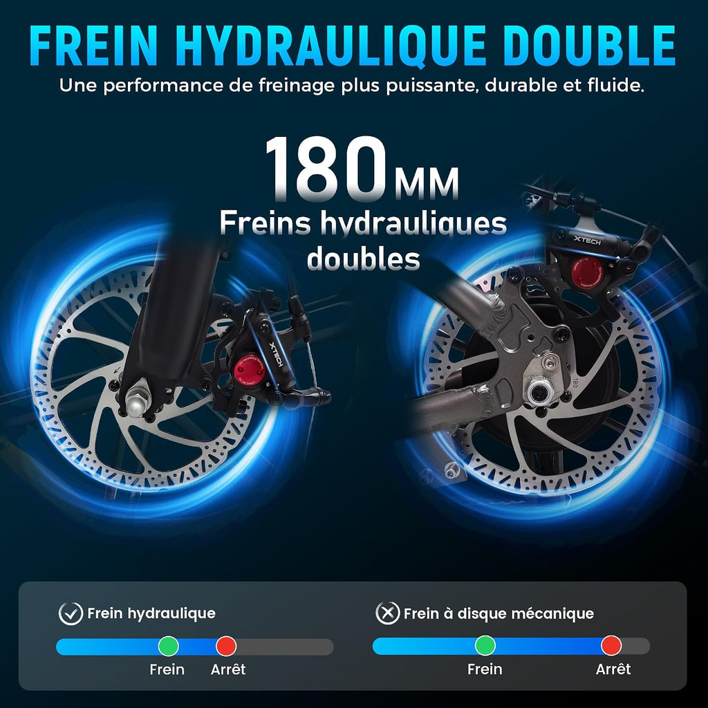 Rattan LM/LF Ultra Pro – Vélo Électrique Pliable 2 Sièges 48V 40.5Ah 195 km – Vitesse max 25 km/h