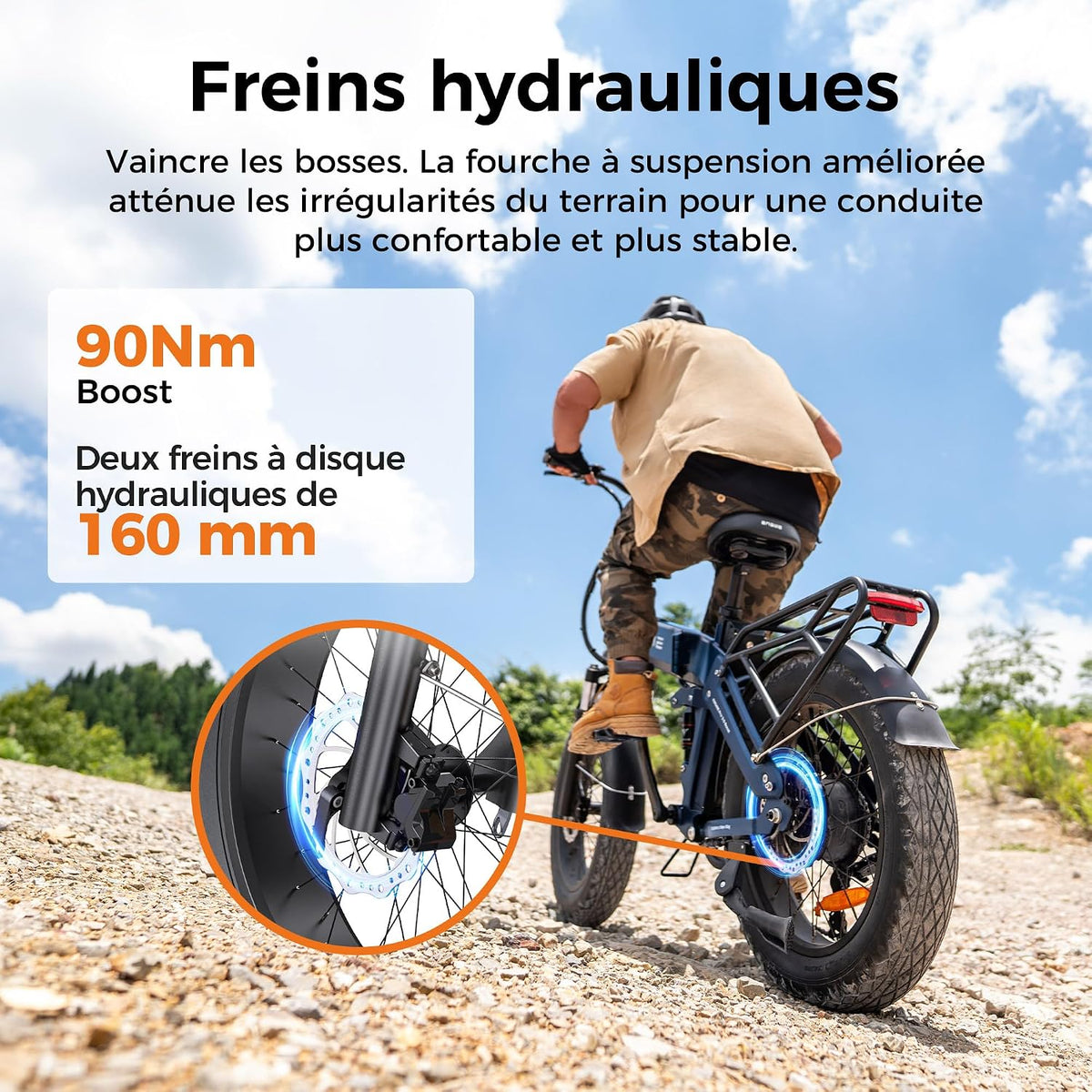 ENGWE Engine Pro 3.0 Boost – Fat Bike Électrique Pliable 20'' 250W 90Nm 48V 15Ah 130 km – Vitesse max 25 km/h GPS IOT
