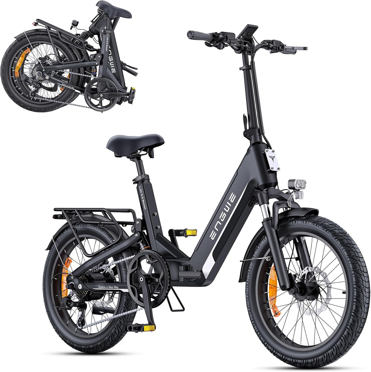 ENGWE L20 3.0 Boost - Vélo Électrique Pliable | 48V 13,5Ah | 135 km | Capteur de Couple 75 Nm – Vitesse max 25 km/h