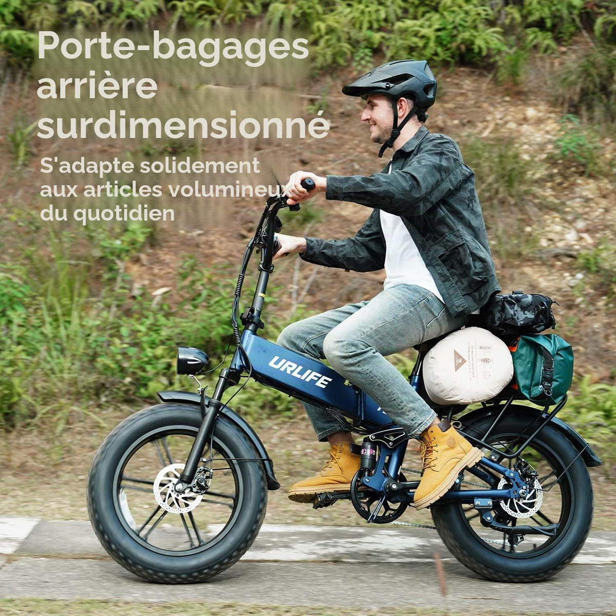 URLIFE T5 – Fat Bike Électrique Pliable 20''x4.0'' 250W 80Nm 48V 13Ah 100 km 7 Vitesses – Vitesse max 25 km/h Bleu
