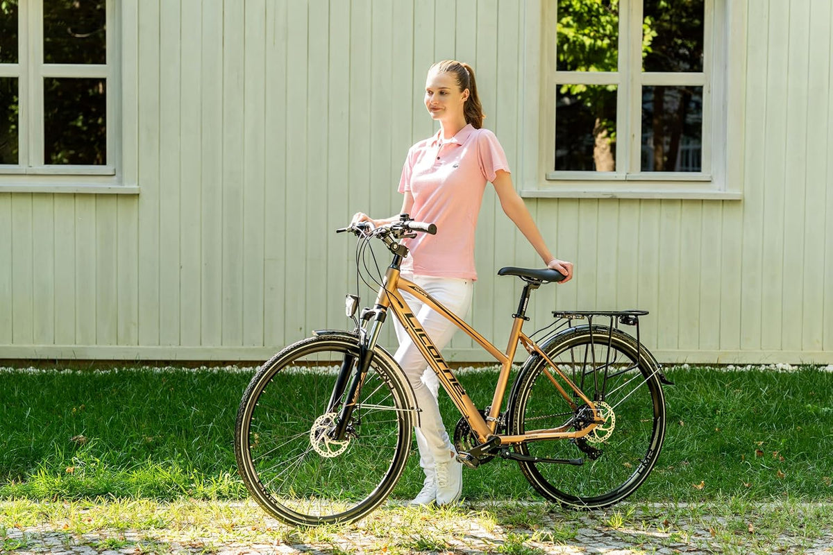 Licorne Bike Vélo de Trekking 28'' – Cadre Aluminium, 21 Vitesses, Freins Disque, Éclairage StVZO, Noir